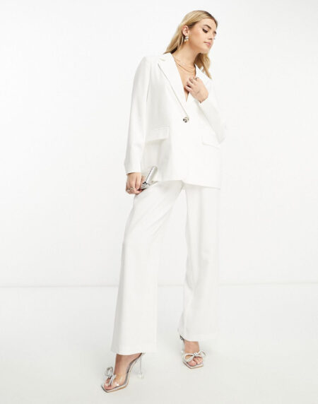 Blazer, Shorts, Pants Set In White – Image 2