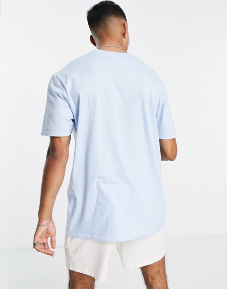 Smiley T-shirt In Light Blue – Image 3