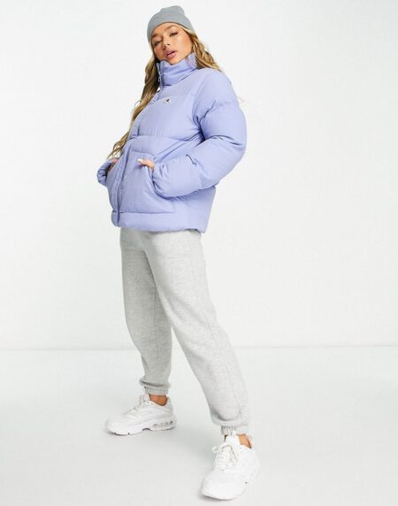 Small Logo Puffer Jacket In Blue – Image 3