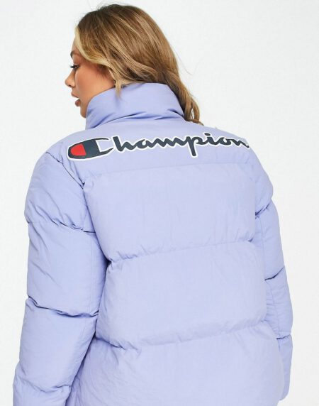 Small Logo Puffer Jacket In Blue – Image 4