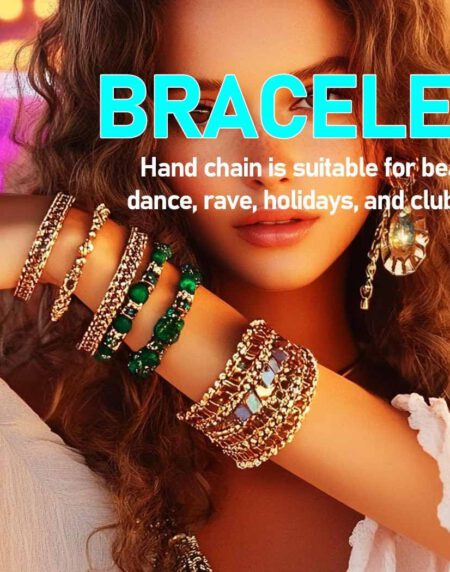 Edary Lot de 6 bracelets boho Étoiles et lune en cristal et pierres précieuses bracelet Doré perles fait à la main chaîne pour femmes et fille – Image 3
