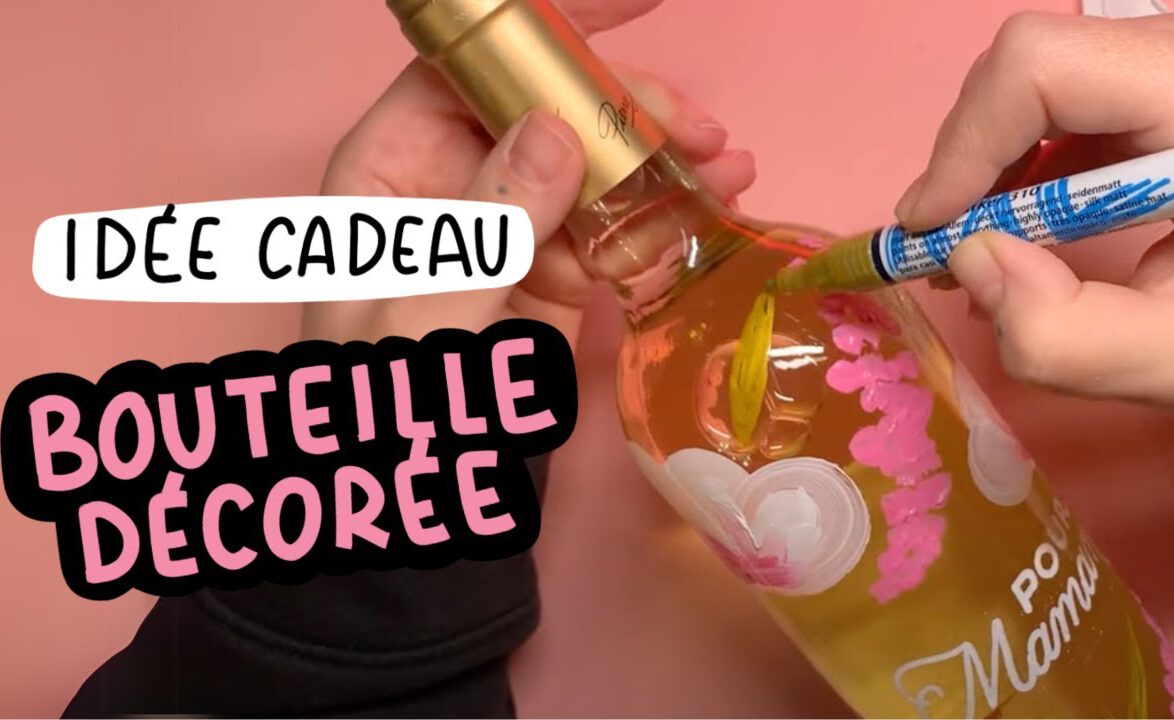 DIY idée cadeau : Décorer une bouteille (lettrage...