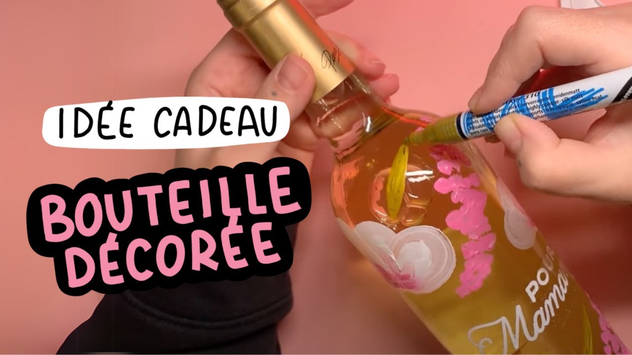 DIY idée cadeau : Décorer une bouteille (lettrage...