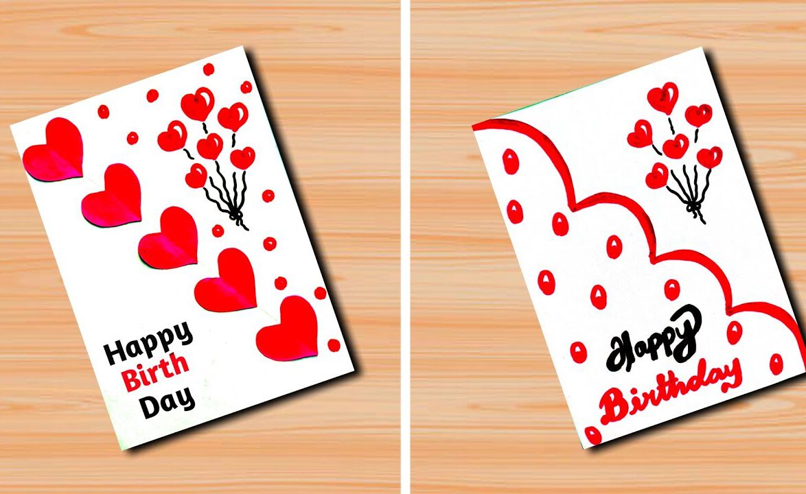 Carte d'anniversaire de bricolage / salutation de joyeux anniversaire facile ...