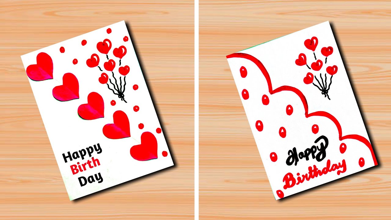Carte d'anniversaire de bricolage / salutation de joyeux anniversaire facile ...