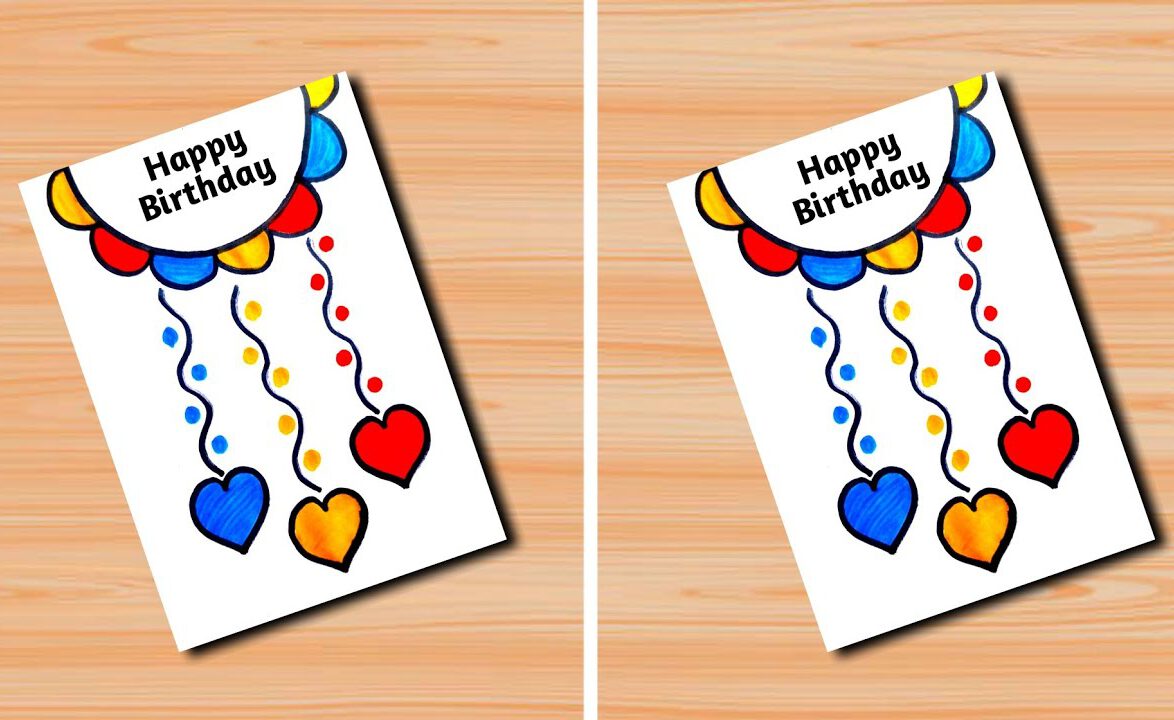Carte d'anniversaire facile et belle / bricolage joyeux anniversaire ...