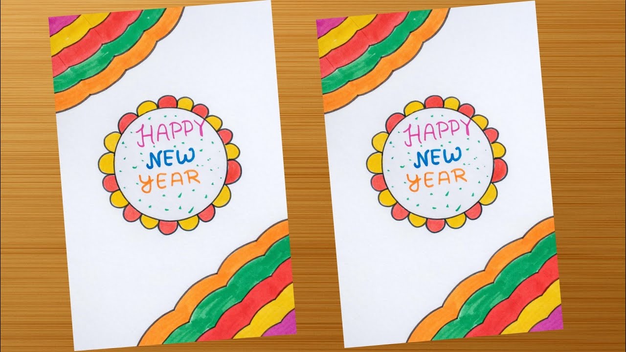 Carte de vœux de bonne année DIY 2026 | Fait à la main...